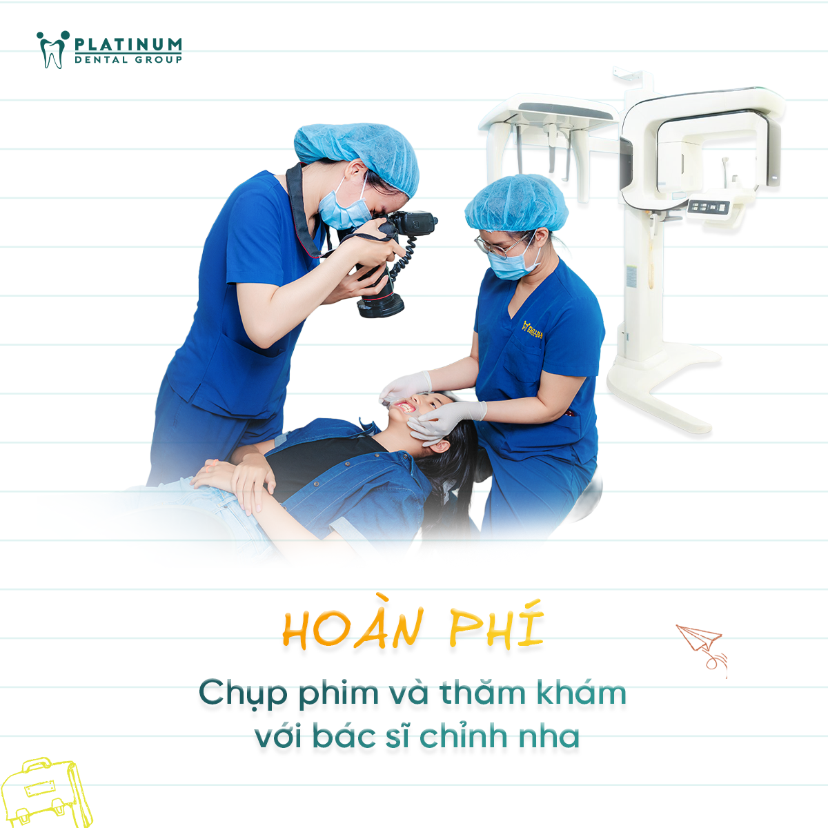 BACK TO SCHOOL: Em cười rạng ngời sẵn sàng đón năm học mới cùng Platinum Dental 2 oàn phí khám, chụp phim chỉnh nha trị giá