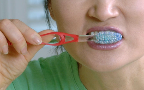 Brushing too hard with a stiff toothbrush can cause cervical abrasion