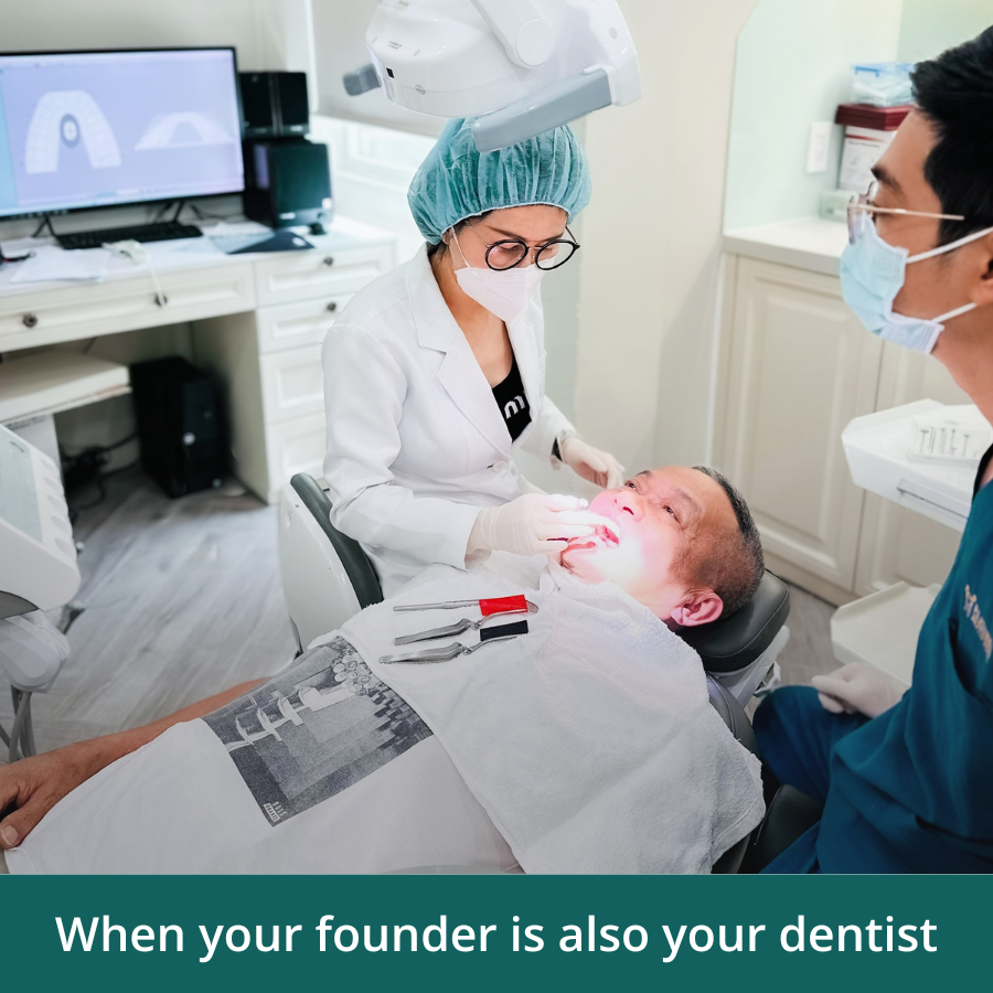 when your founder is also your dentist