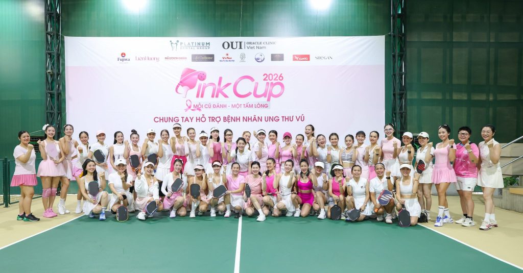 Vào ngày 14/10/2026, giải Pickleball đôi nữ gây quỹ PINK CUP 2026 đã diễn ra với sự góp mặt của 60 vận động viên nữ xinh đẹp.